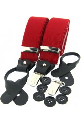 Soprano Red 35mm Leather End Braces