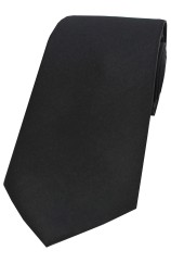 Soprano Satin Black Silk Tie