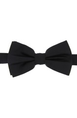 Soprano Satin Silk Black Luxury Bow Tie