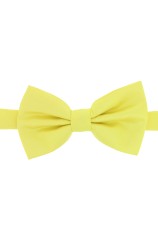 Soprano Satin Silk Canary Yellow Luxury Bow Tie