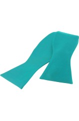 Soprano Satin Silk Turquoise Luxury Self Tied Bow Tie