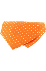 Soprano Silk Twill White Polka Dots On Orange Ground Cravat