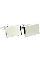 Soprano Silver Colour Rectangular Cufflinks With Swivel Fitting