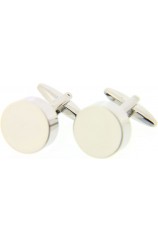 Soprano Silver Coloured Round Cufflinks With Swivel Fitting