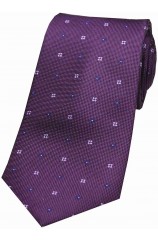 Soprano Small Flowers Purple Silk Tie