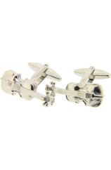 Soprano Violin Silver Colour Cufflinks